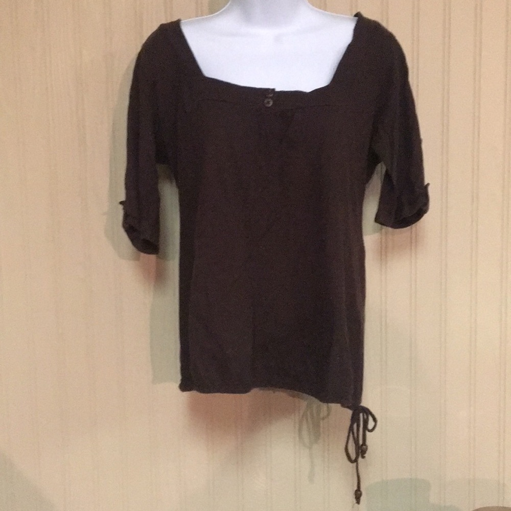 Maurice’s 3/4 length sleeve brown shirt